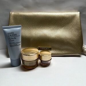 ESTEE LAUDER Skincare Set with Gold Travel Bag
